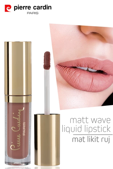 Pierre Cardin Matt Wave Liquid Lipstick – Mat Likit Ruj - Velvet Beige ürün görseli 1