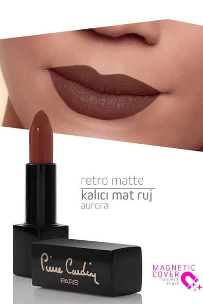 Pierre Cardin Retro Matte Lipstick  - Aurora - 146 - Resim 3