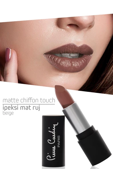 Pierre Cardin Matte Chiffon Touch Lipstick - Beige -182 - Resim 4