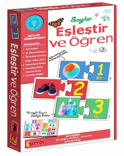 Sayılar Eşleştir ve Öğren Diytoy ürün görseli 1