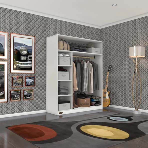 Kenzlife giysi dolabı necmettin 150*120*40 byz gardırop ürün görseli 1
