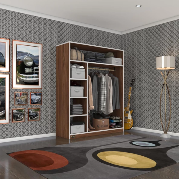 Kenzlife giysi dolabı necmettin 150*120*40 cvz gardırop ürün görseli 1