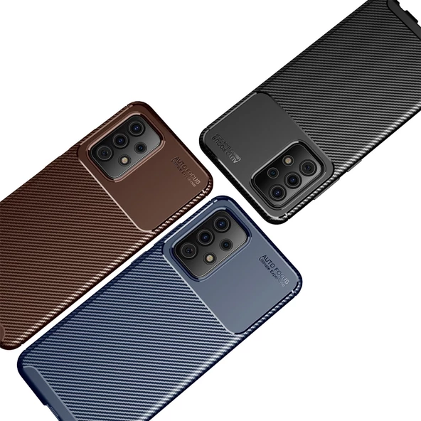 Samsung Galaxy A72 (A725) Kılıf Focus Carbon Desen Silikon Arka Kapak ürün görseli 1