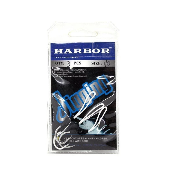 Sea Horse Harbor Jig İğnesi 1/0 3lü Paket Siyah ürün görseli 1
