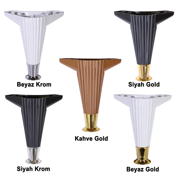 Nobel Mobilya Kanepe Masa Sehpa Ayağı Baza Ayak 17cm (Renk Seçin) ürün görseli 1