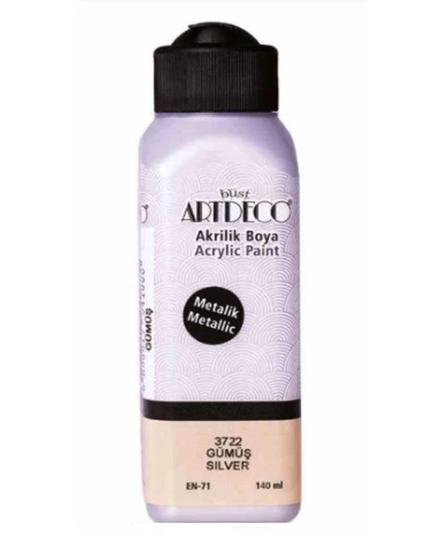 Artdeco Metalik Akrilik Boya 140 ml Gümüş ürün görseli 1