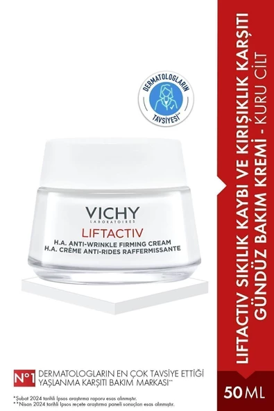Vichy Liftactiv Supreme Cream 50 ml - Kuru Ciltler İçin Kırışıklık Giderici ve Sıkılaştırıcı Krem ürün görseli 1
