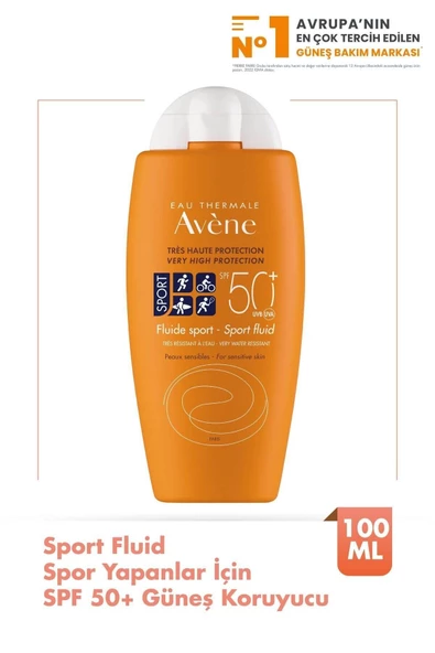 Avene Fluide Spor Yapanlar İçin SPF 50+ Güneş Koruyucu 100 ml ürün görseli 1