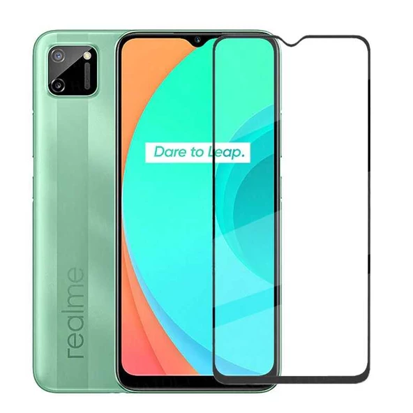 Realme C25 Kenarları Kırılmaya Dayanıklı Cam Ekran Koruyucu ürün görseli 1