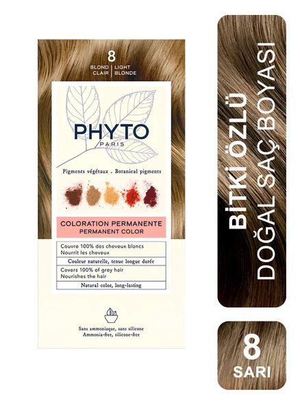 Phyto Color Bitkisel Saç Boyası - 8 Blond  Clair Sarı ürün görseli 1