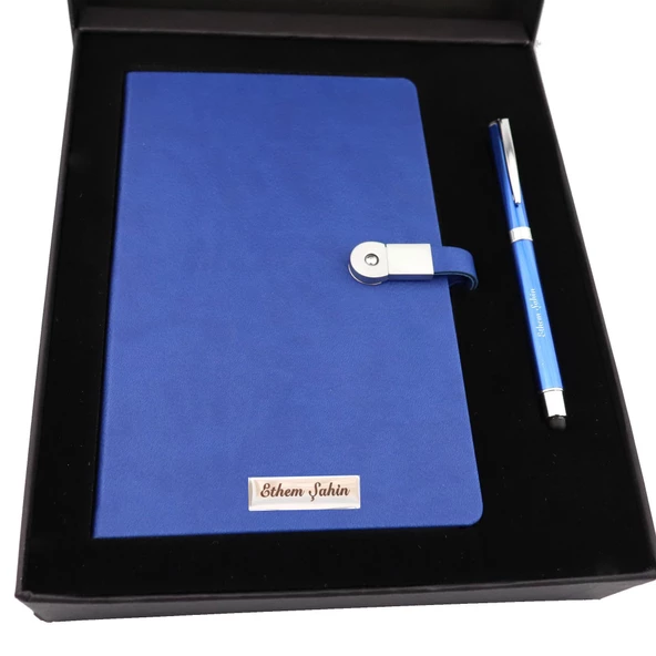 İsme Kişiye Özel 16 gb Usb'li Defter Dokunmatik Roller Kalem Seti ürün görseli 1