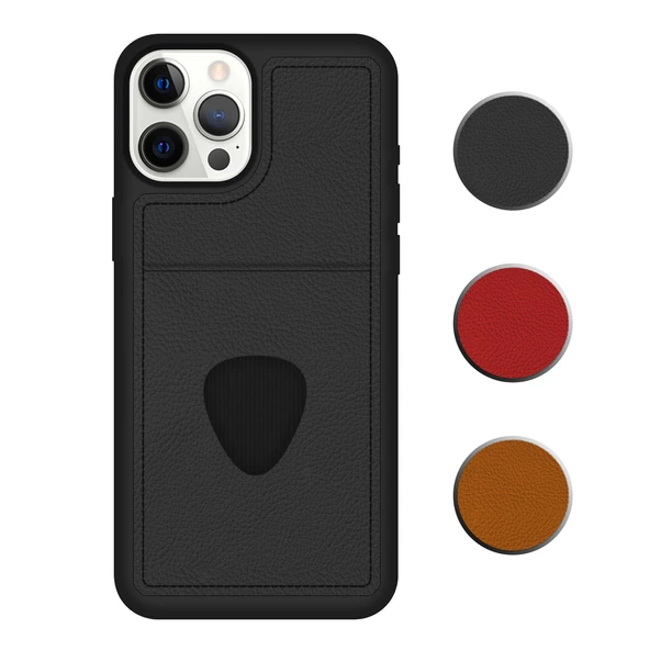 FitCase iPhone 12 Pro Kılıf Proda Deri Tek Kartlık Cepli Kapak ürün görseli 1