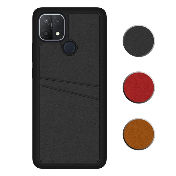FitCase Oppo A15 / A15s Kılıf Proda Deri Çift Kartlık Cepli Kapak ürün görseli 1