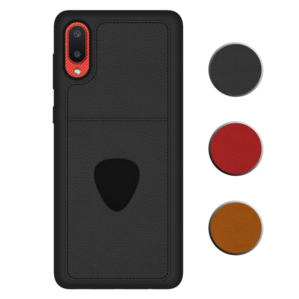 FitCase Samsung Galaxy A02 Kılıf Proda Deri Tek Kartlık Cepli Kapak ürün görseli 1