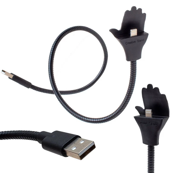 Powermaster 1668 Lightning-USB Girişli Akrobatik Telefon Tutucu ürün görseli 1