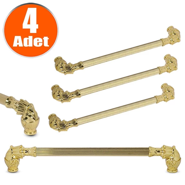 Alyans Çekmece Dolap Dolabı Kulpu Kulbu 224 Mm Gold Rustik Metal Kulpları (4 ADET) Mobilya Mutfak ürün görseli 1