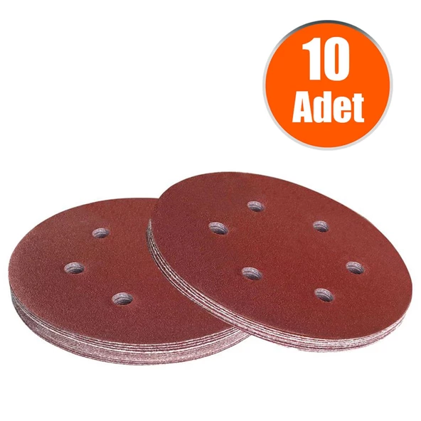 Delikli Cırt Zımpara 180 mm Taşlama 60-220 Kum Seçenekli 10 ADET ürün görseli 1