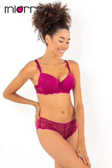 Miorre Push-Up Dolgulu Dantel Detaylı Sütyen Takım ürün görseli 1