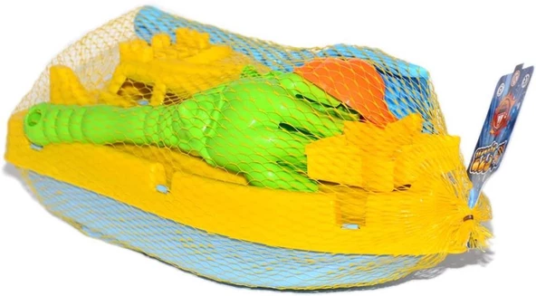 Can Oyuncak Fileli Plastik Gemi (Kum Kalıpları , Plaj Kürek Seti) CN 1629 ürün görseli 1