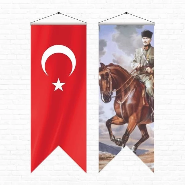Atatürk Posteri ve Türk Bayrağı Kırlangıç 50x150 cm -4 ürün görseli 1