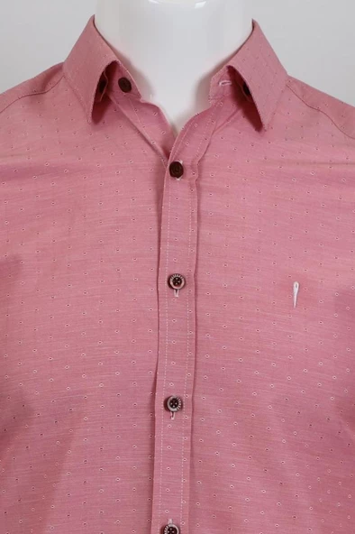 Uzun Kol Slim Fit Desenli Gömlek - Resim 3