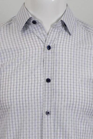Uzun Kol Slim Fit Kareli Gömlek - Resim 6