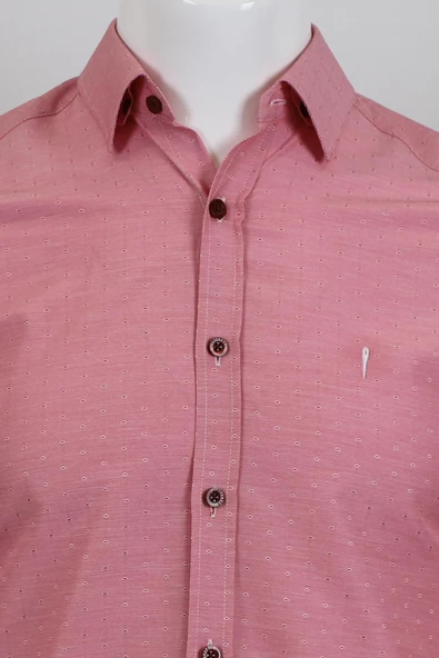 Uzun Kol Slim Fit Desenli Gömlek - Resim 6