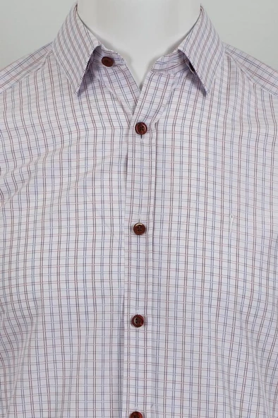 Uzun Kol Slim Fit Kareli Gömlek - Resim 3