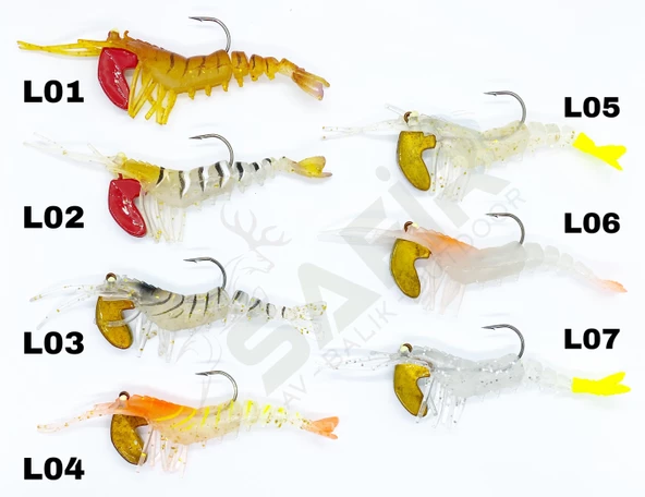 Sea Horse Manic Shrimp 3D Karides 7 cm. Sahte Silikon ürün görseli 1