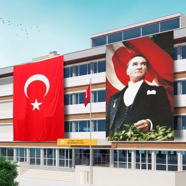 400x600 Atatürk Posteri ve Türk Bayrağı Raşel Kumaş-5 ürün görseli 1