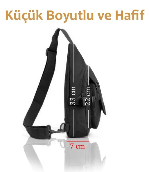 Protector Plus Üçgen Tek Omuz Çantası (Siyah) - Resim 3