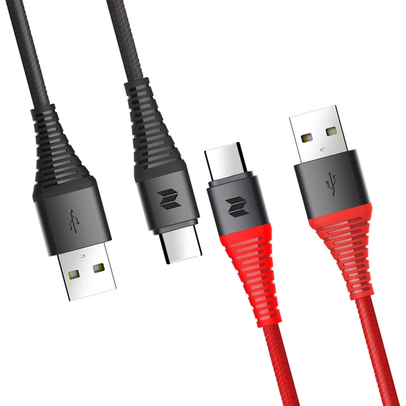 Rock Space Z10 Hi-Tensile Type-C Şarj ve Data Aktarım Kablosu 1mt 3A ürün görseli 1
