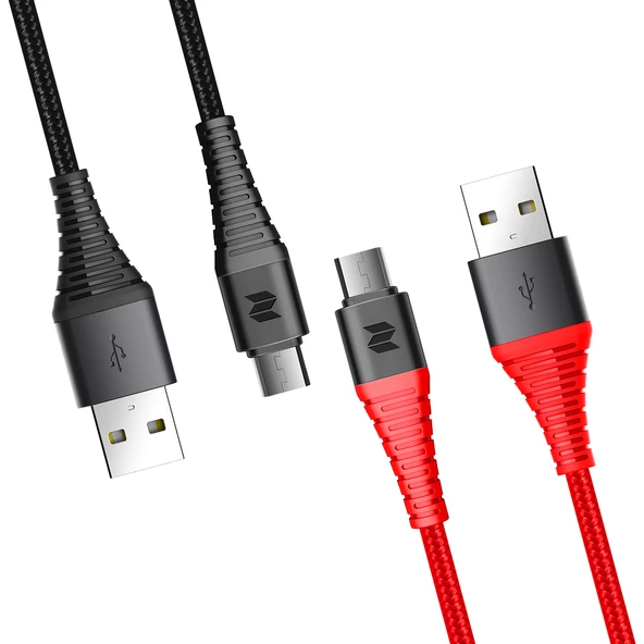 Rock Space Z9 Hi-Tensile Micro USB Şarj ve Data Aktarım Kablosu 120cm 2A ürün görseli 1