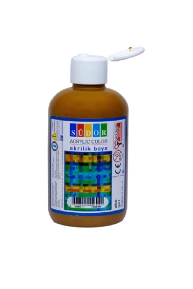 Akrilik Boya 250 Ml Altın Sarı 1 Adet - Resim 2