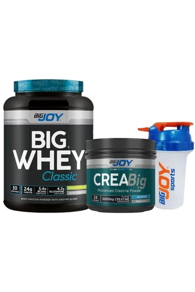 Bigjoy Sports Big Whey Protein Tozu 1020 gr + Creabig Creatine 120gr Aromasız + Hediyeler ürün görseli 1