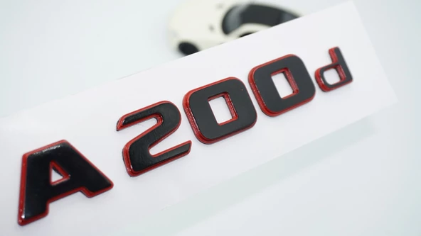DK Tuning A 200d Bagaj Kırmızı Siyah ABS Yazı Logo Benz İle Uyumlu ürün görseli 1
