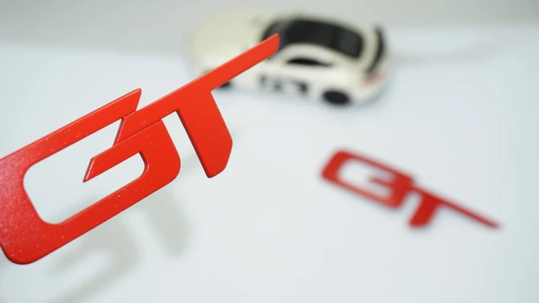 DK Tuning GT Mustang Shelby Kırmızı ABS Yazı Logo Arma Seti ürün görseli 1