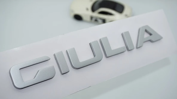 DK Tuning Alfa Romeo Giulia Gri ABS 3M 3D Bagaj Yazı Logo Arma ürün görseli 1