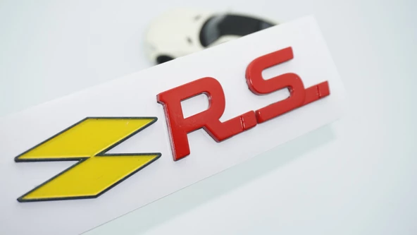 DK Tuning RS Sarı Kırmızı ABS 3M Bagaj Yazı Logo Renault İle Uyumlu ürün görseli 1