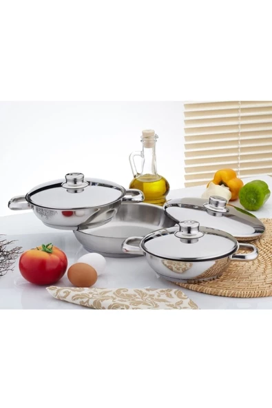 gülsan Omlet Set 6 Parça (çelik Kapaklı) - Resim 2