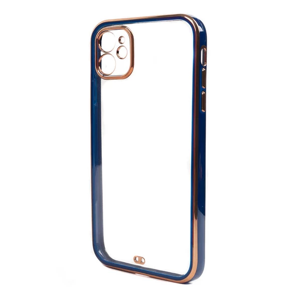 iPhone 11 Kılıf Kamera Korumalı Kenarları Renkli Şeffaf Voit Silikon ürün görseli 1