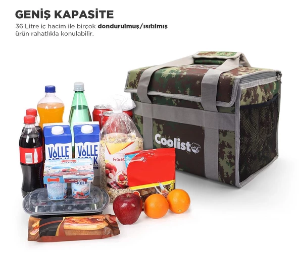 Coolist CL36C 36 Litre Katlanabilir Termos Bez Çanta / Buzluk - Resim 7