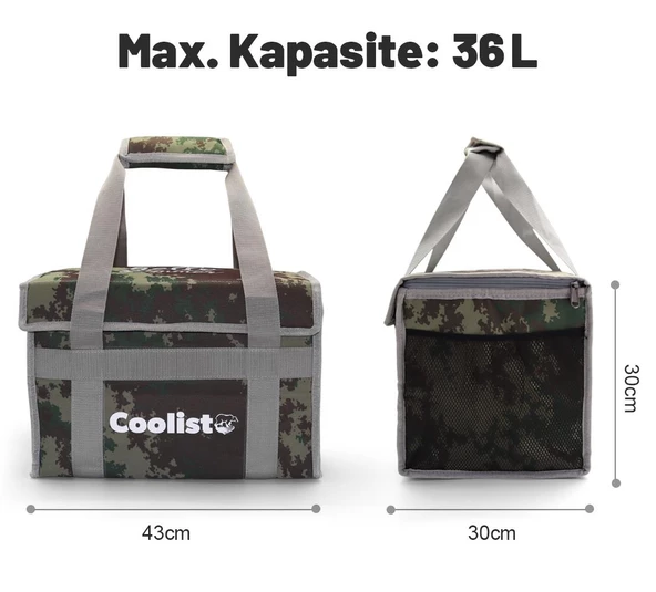 Coolist CL36C 36 Litre Katlanabilir Termos Bez Çanta / Buzluk - Resim 3