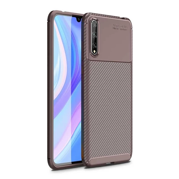 Gpack Huawei Y8P Kılıf Negro Karbon Dizayn SilikonNano Glass ürün görseli 1