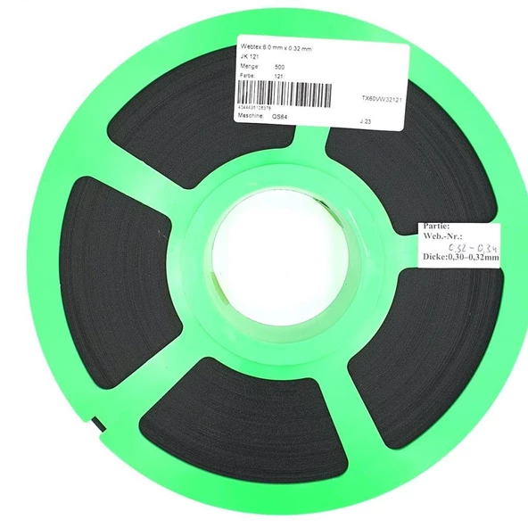 Julius Koch Webtex 6x0,32 mm Brisoley Pancur Kaldırma Bantı SİYAH JKTX60VW32101 ürün görseli 1