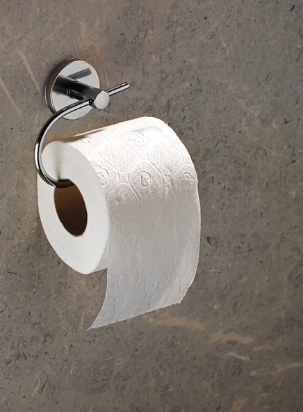 SAS Tuvalet Wc Kağıtlık Kapaksız Krom Kaplama Kağıtlık Standı S-107 ürün görseli 1