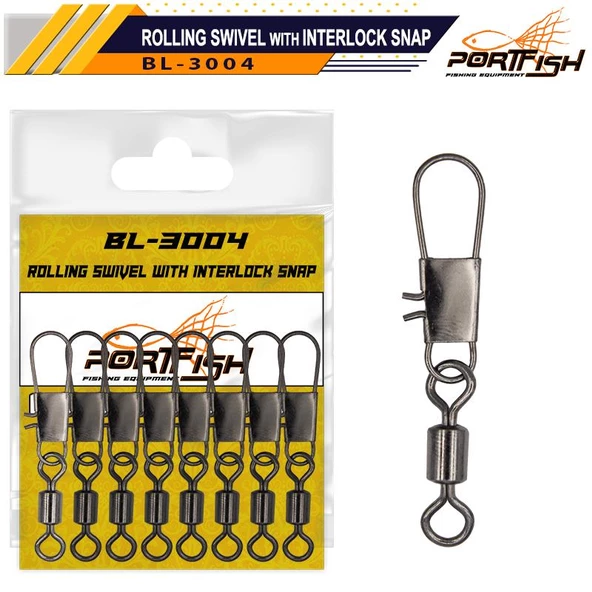 Portfish BL-3004 Bilyalı Fırdöndülü Klips ürün görseli 1