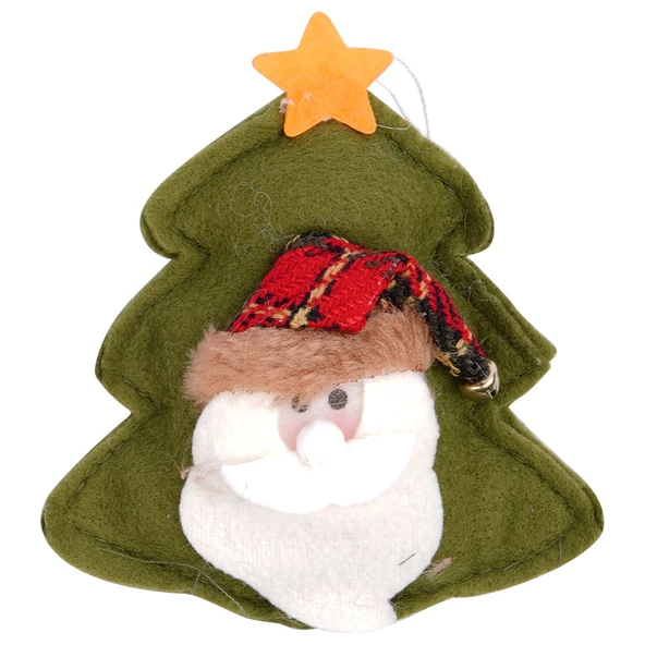 Yılbaşı Çam Ağacı Asma Noel Baba Süs 12x14 cm ürün görseli 1