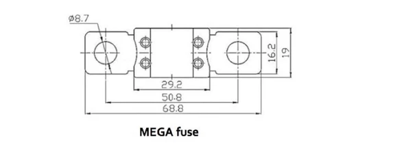 Victron MEGA-Fuse 300A-58V 48V ürünler için ( 1 pc) ürün görseli 1