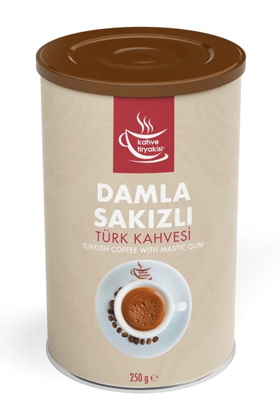 Kahve Tiryakisi Damla Sakızlı Türk Kahvesi 250 gr Teneke ürün görseli 1